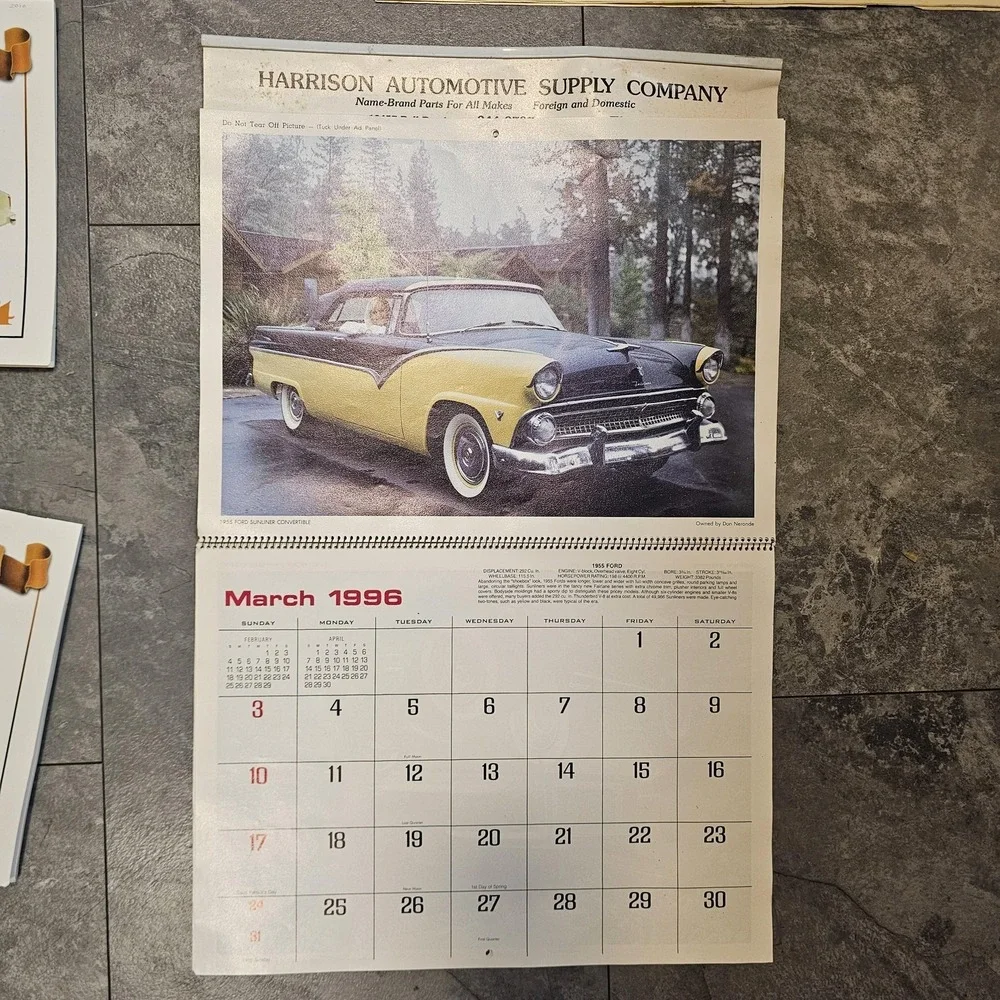 Automemories Vintage Car Calendars Lot Tilley Lumber Jenkins 1930s 1950s